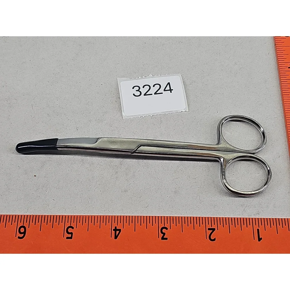 Dental surgical straight lightly curved up scissors, unused S.S Pakistan 5.5